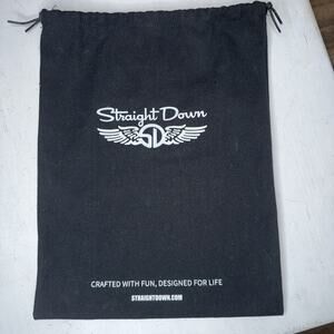 Straight Down Dust Bag Large Black Canvas Logo Sports Golf Shoes Shag Bag Unisex